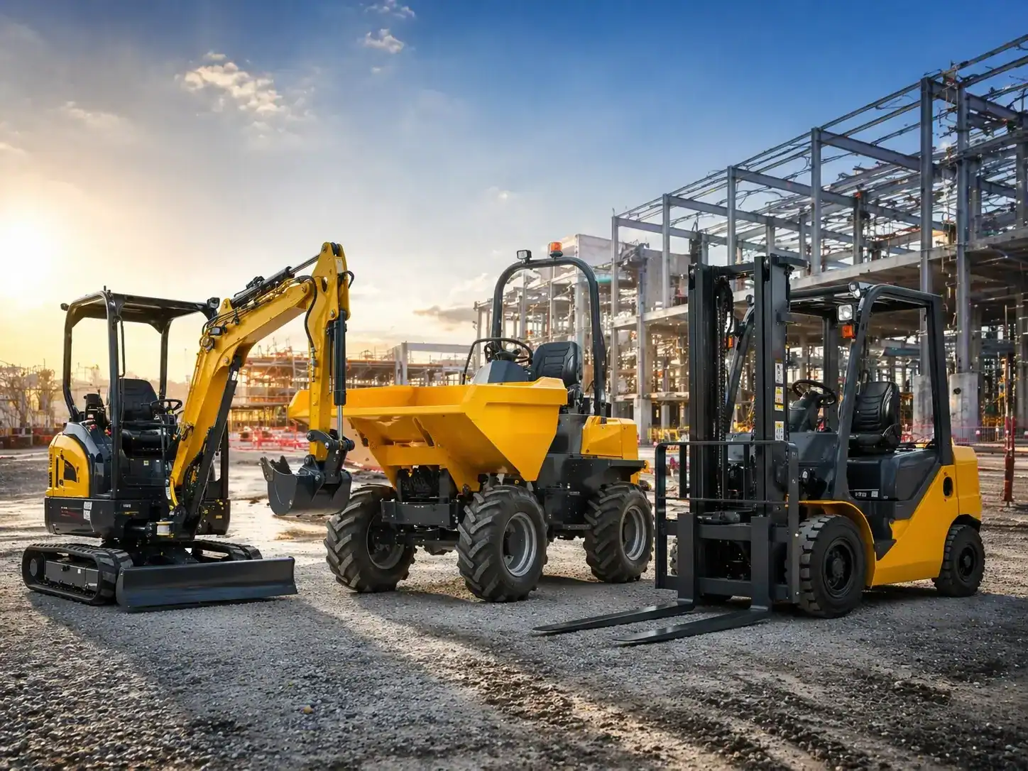 dumper - mini digger - fork lift