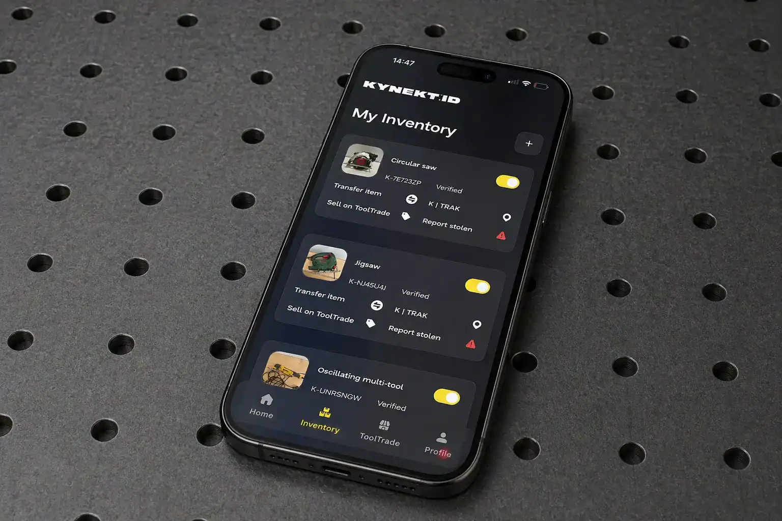 iphone kynekt app tool register